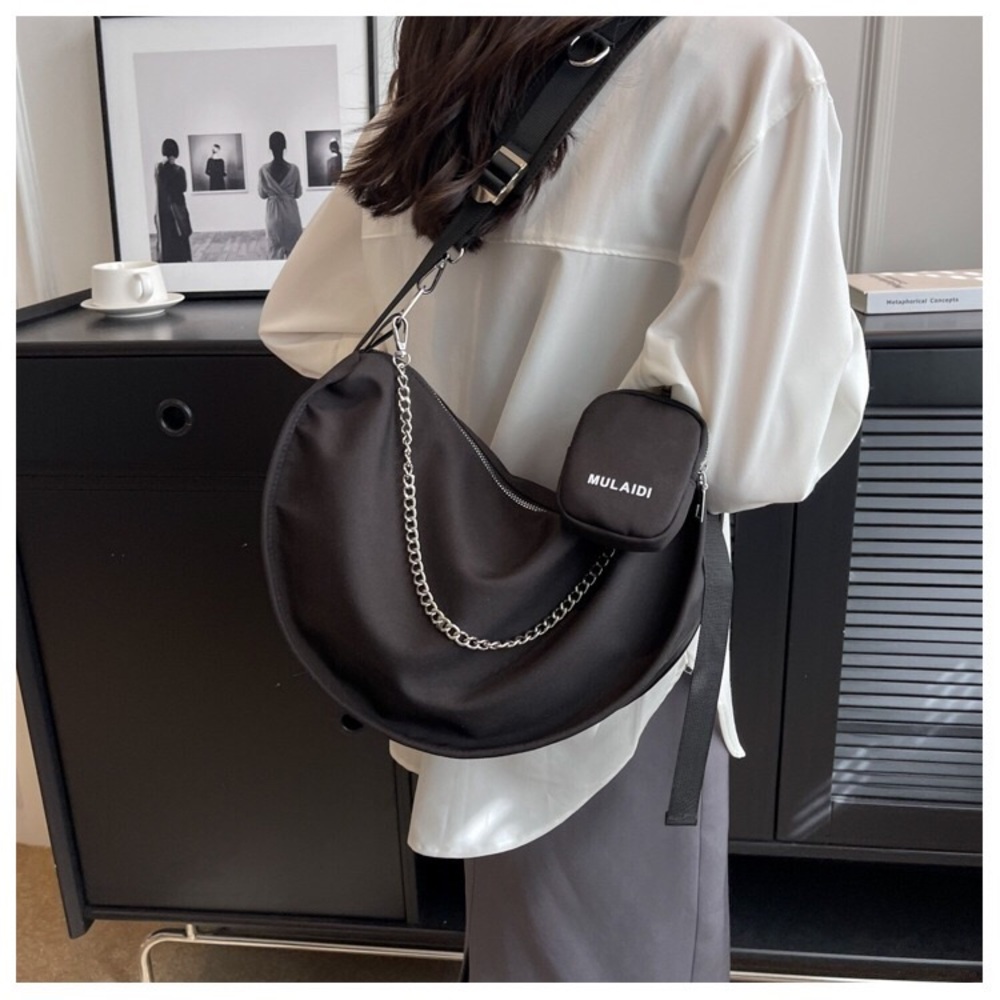 Canvas bag versatile casual large capacity shoulder bag dumpling bag